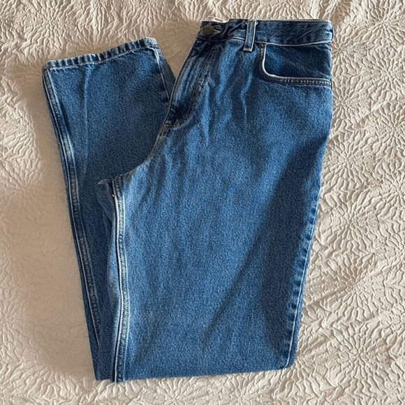 Land’s End Womens High‎ Rise Straight Leg Jeans Denim Medium Wash Blue Size 12 - Picture 4 of 10